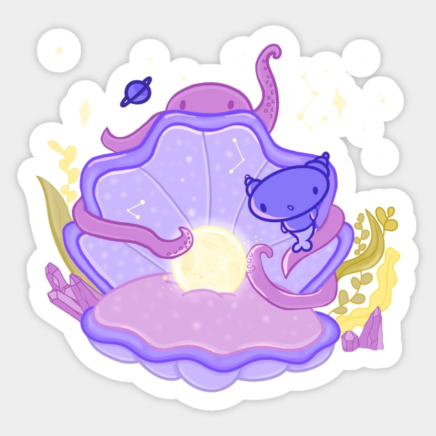 moon pearl Sticker by moonlitdoodl